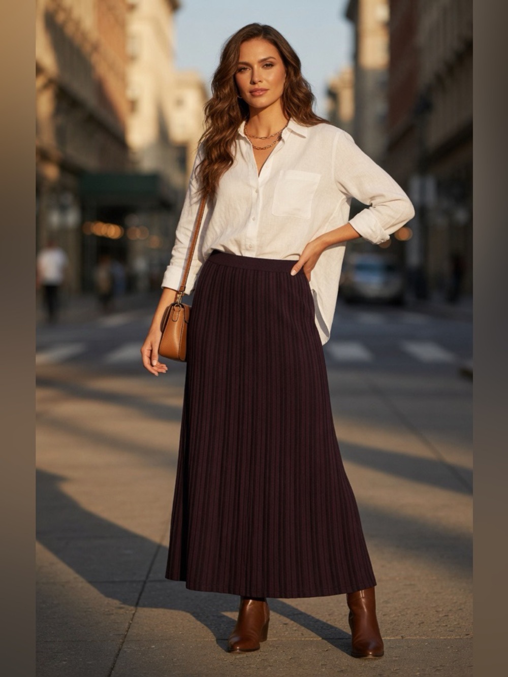 Sz S Hard Tail New Straight Soft Maxi Skirt in Black/Grape Stripes Rayon Blend